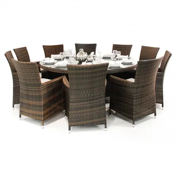 

Hot Sale resin wicker round glass top indoor bistro table sets