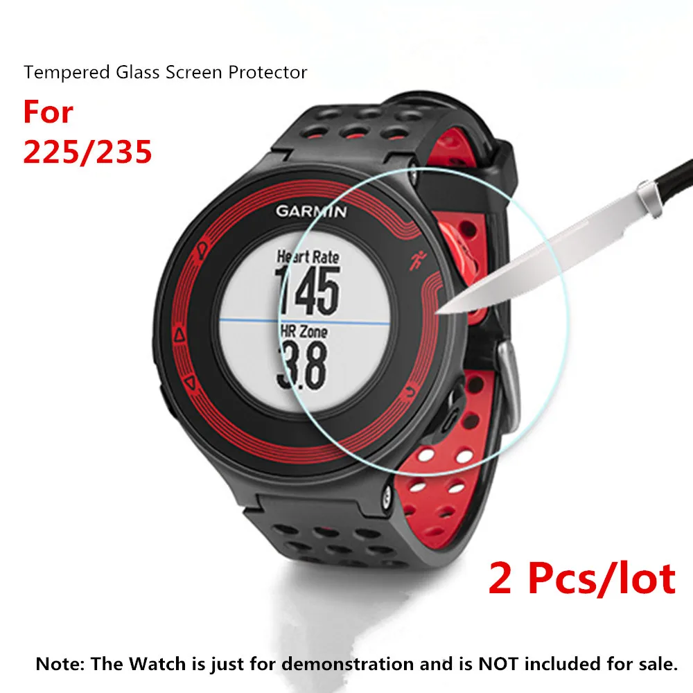 2pcs/lot Full Cover Tempered Glass Screen Protector For Garmin Forerunner 225 235 Smart sports watch Protective Film | Электроника