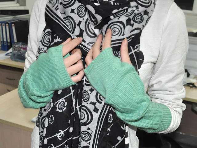 Специальное предложение кашемировые вязаные длинные перчатки без пальцев рукавицы теплые один размер