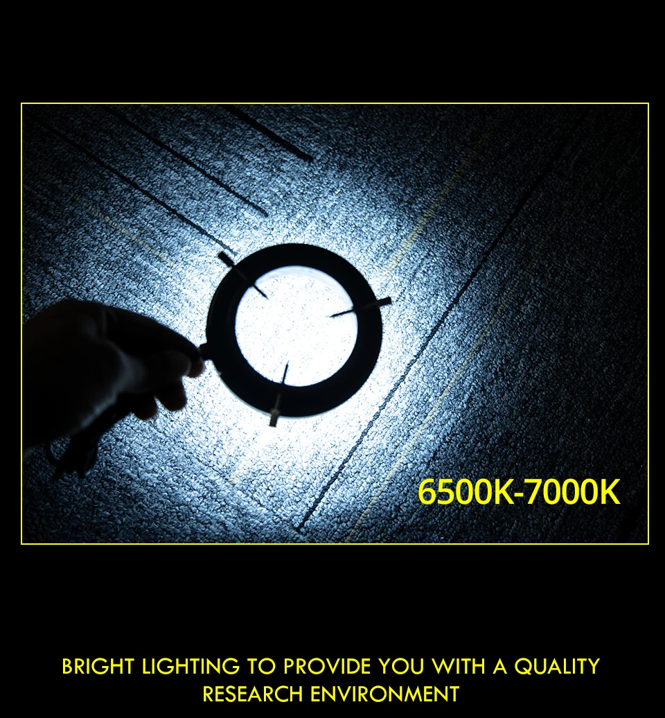LED Ring Light illuminator Lamp For Industry Stereo Microscope Camera Magnifier  (8)