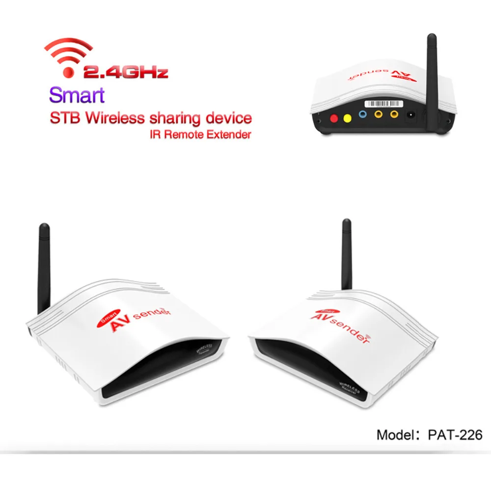 

PAT-226 2.4G 150m Wireless AV RCA Audio Video Swtich Transmitter Receiver Sender + IR Extended For Android Satellite Cable TV