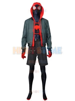 

Into the Spider-Verse Spiderman Costume Miles Morales Deluxe Cosplay Costume