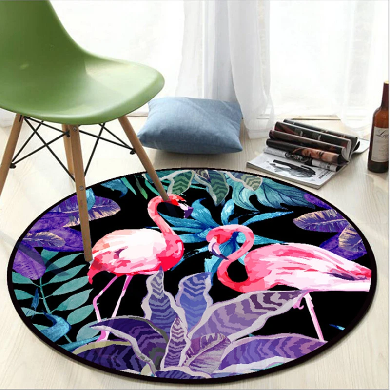 Große Bereich 200cm Durchmesser Teppich Flamingo Print Runde Teppiche Baby  Schlafzimmer Kriechen tapete Yoga Matte Teppiche für Wohnzimmer spiel  Teppich|Teppich| - AliExpress