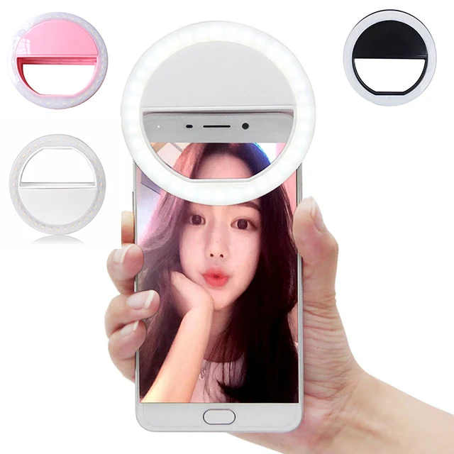 

Luxury Universal LED Flash Light Up Selfie Luminous Phone Ring For iPhone 6 6S Plus LG Samsung For xiaomi Huawei Tablets