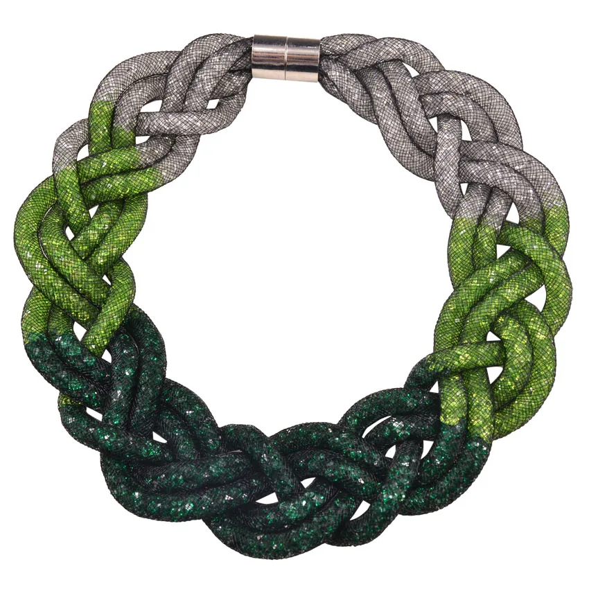 18 Color 2016 New Fashion Women Crystal Choker Mesh Necklace