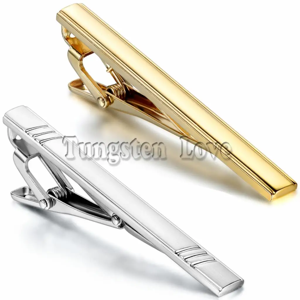 

Hot Sale New Tie Clip Pin Clasp Bar Enamel Wedding Metal Tie Clips For Men necktie clip Silver / Gold Toned Selection