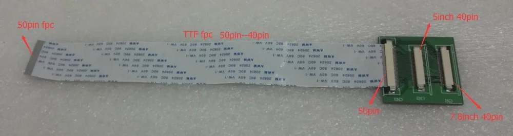200 мм fpc 0 5 Step TTL 50 P до 40 FFC FPC Гибкий плоский кабель-конвертер ЖК-адаптер Дисплей Φ 01E