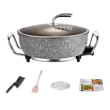 Антипригарная сковорода без покрытия многофункциональная электрическая плита бытовой горшок рисовая каменная кастрюля Электрический чайник 220 В 1500 Вт A8