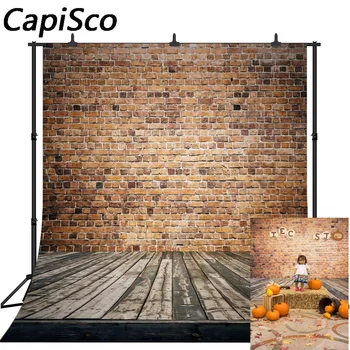 

Capisco Photography backdrop brick wall wood floor wall paper photo background newborns birthday party backdrop