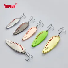 YAPADA Spoon 004 Leech 7.5g/10g/15g/20g Treble HOOK 50mm/55mm/60mm/65mm Metal Spoon Multicolor Fishing Lures
