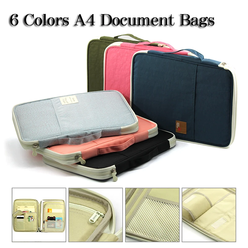 Multi functional A4 Document Bags Portfolio Organizer Waterproof Travel