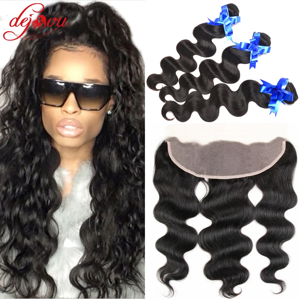 13x4 Lace Frontal Closure With Bundles 8A Brazilian Body Wave With Frontal Closure 3 Bundles Brazilian Virgin Hair With Closures