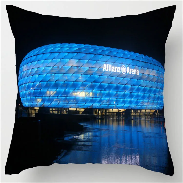 Роскошный чехол с принтом Забавный декорации света футбольное поле Allianz Arena стильный изготовленный на заказ квадратный, с молнией Чехлы для подушек - Цвет: 4