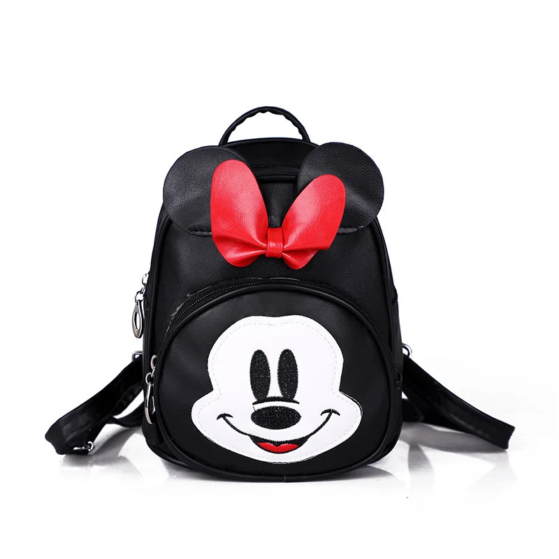 

2019 New Children Mickey Minnie Backpack Pu Leather Mini Backpack Kids Shoulder Bag Girls Bow School Bag Mochila Feminina