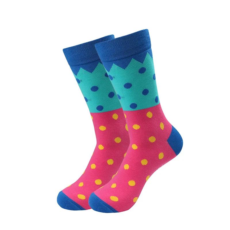 Мужские повседневные хлопковые счастливые носки Харадзюку, хип-хоп, британский стиль, забавные цветные забавные носки в подарок