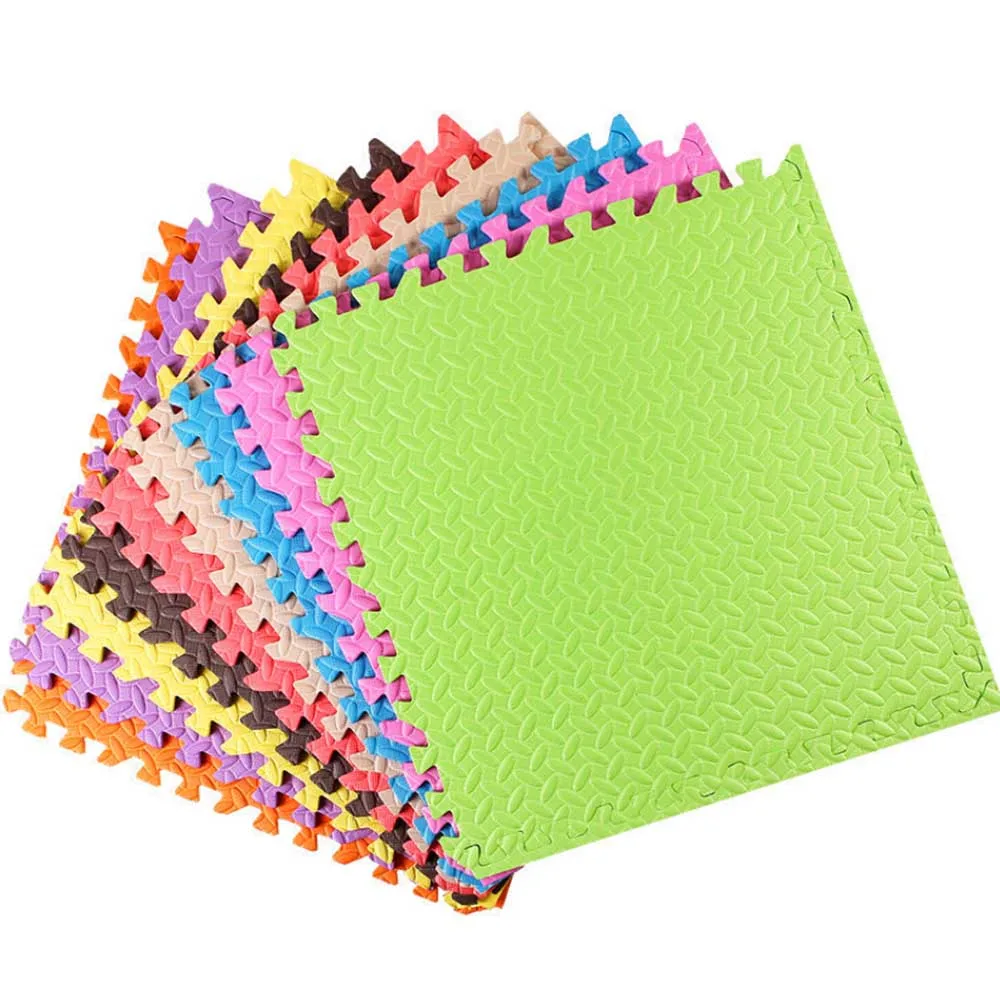 60x60x2.4cm Baby Jigsaw Puzzle Mats Leaf Pattern Floor Carpet Crawling