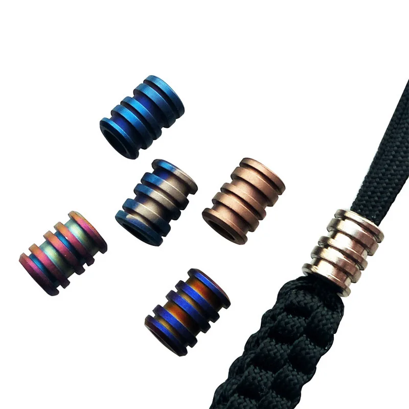 سبائك التيتانيوم tc4 حبات paracord حبل سقوط الأدوات أدوات التخييم متعددة قلادة الهاتف