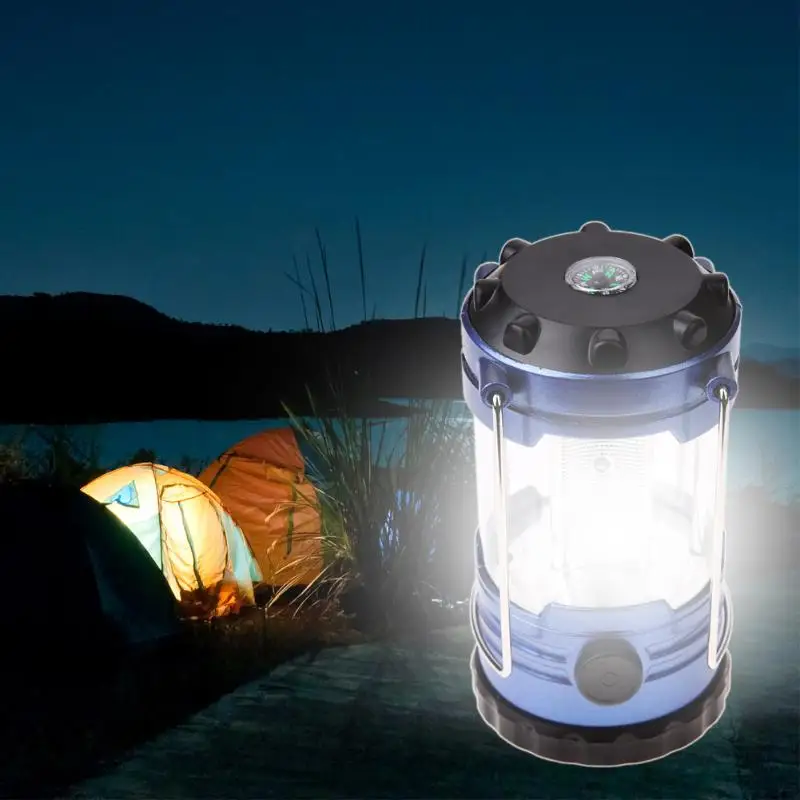 Портативный кемпинг светодиодный светильник супер яркий, легкий Кемпинг Фонари Палатка лампа с компасом для приготовления пищи на воздухе Пеший Туризм аварийный светильник s