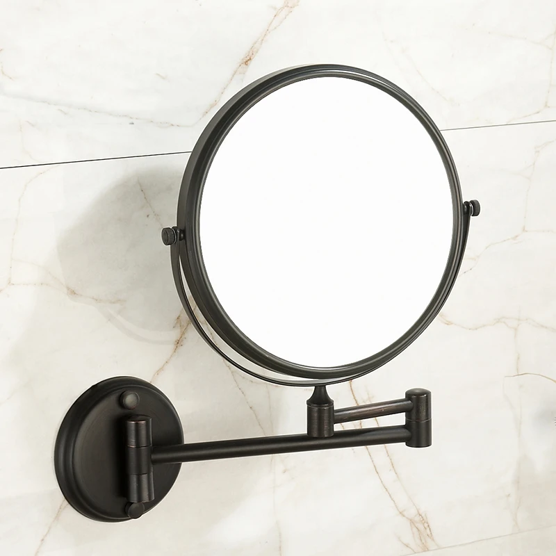 Черное ретро европейское зеркало косметическое Настенное подвесное тройное увеличение Ванная комната кулон ванная комната выдвижное зеркало на стену LO71210
