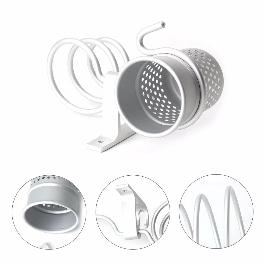 صديقة للبيئة الألومنيوم مجفف شعر حامل رف مجموعة الحمام جدار الجرف التخزين المنظم لل فندق المنزلية