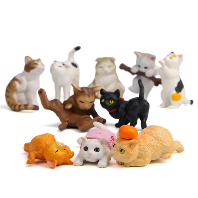 игрушки pet parade family. набор котята. набор игрушечных кошек. пластиковая фигурка кошка. набор кошечек.