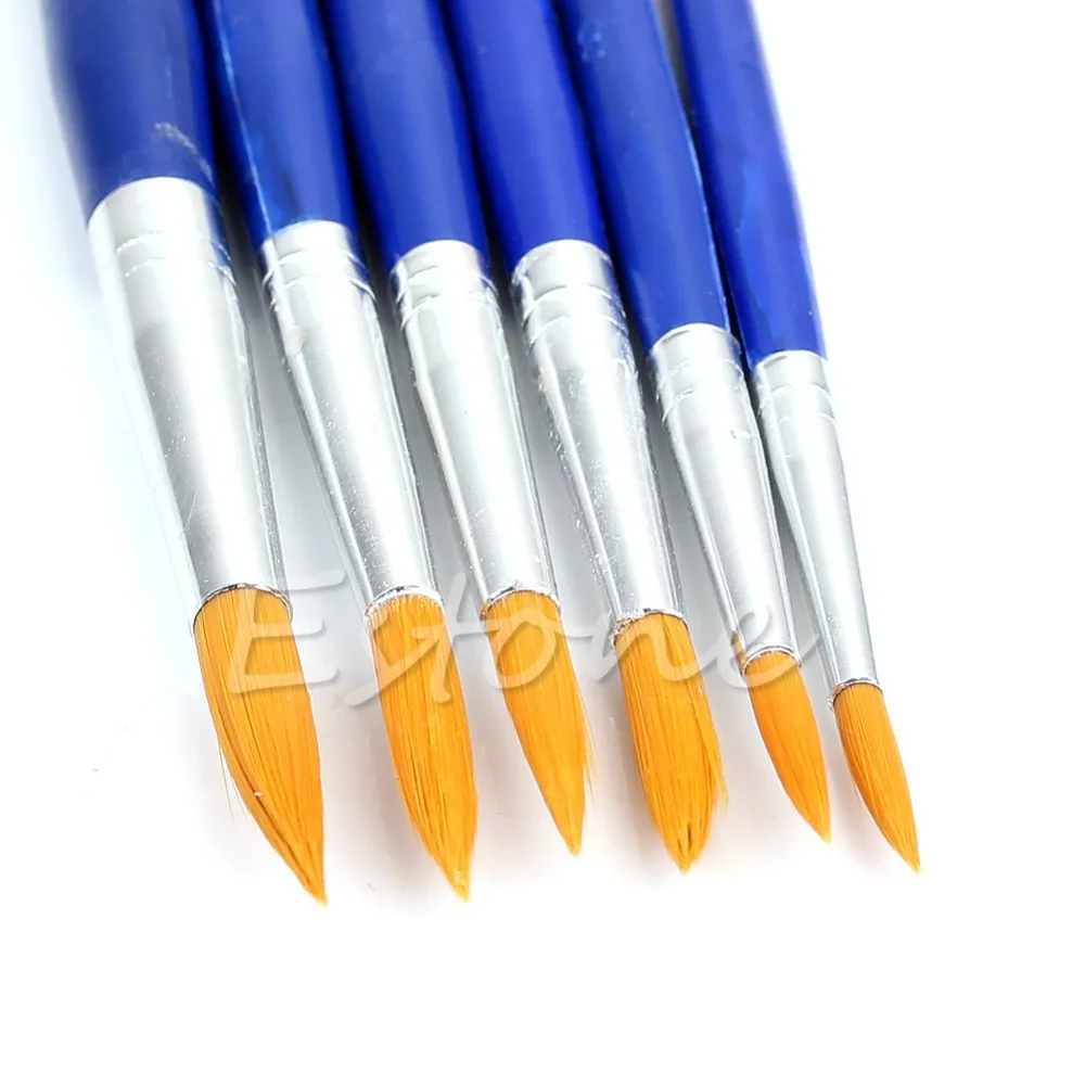 Синий нейлон Nail Art Craft акварель масляная краска 12 шт набор кистей разных размеров