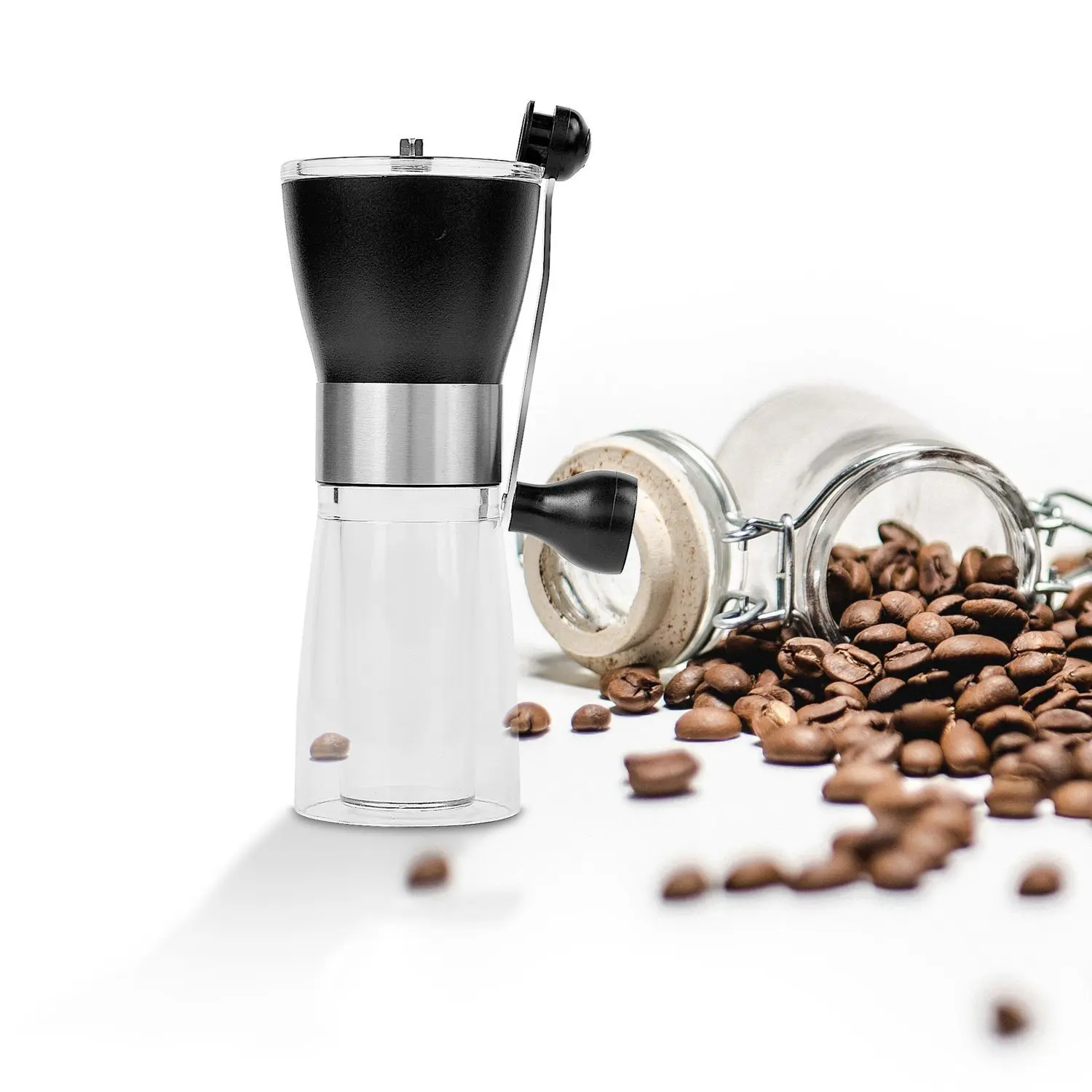 Manual Portable Coffee Grinder With Stainless Steel Handle Hand Crank