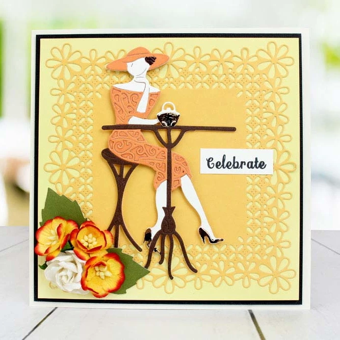 Sitting Lady Metal Cutting Dies Stencils for DIY Scrapbooking Stamp/photo album Decorative Embossing Paper Cards | Дом и сад