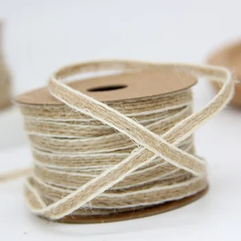 

10M Natural Hemp Ribbon Jute Burlap Ribbons Tape for Handmade DIY Gift Wrapping Party Wedding Decoration Ornament