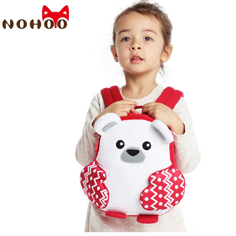 

NOHOO Bear School Bags Waterproof Children Backpack Neoprene Printing Child Kindergarten 3D Rucksack For Girls Boys 3-7 Age-40