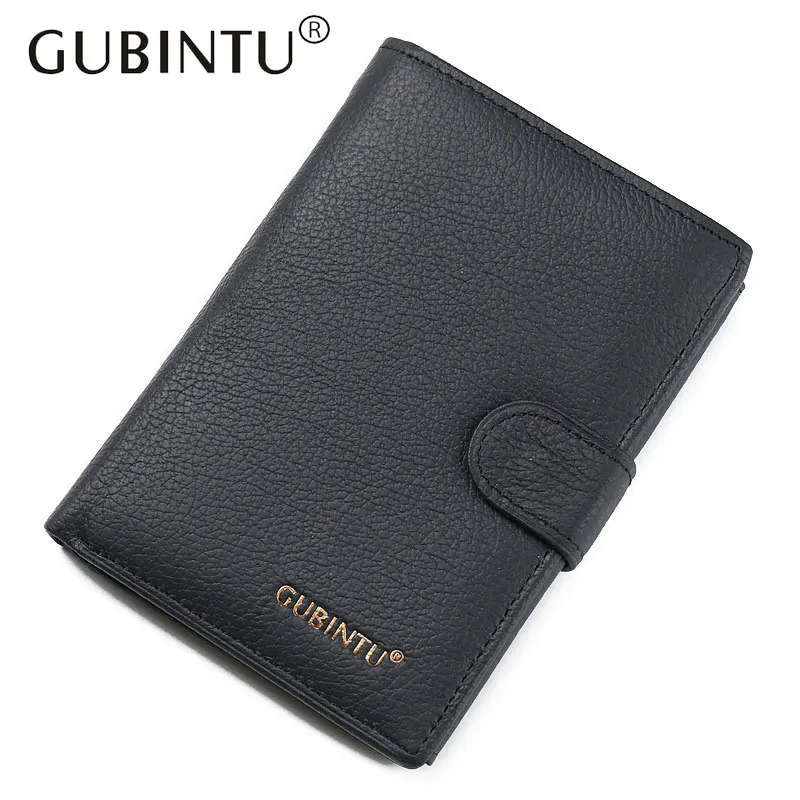 Male Genuine Leather Passport Holder Men Wallet With Passport Cover