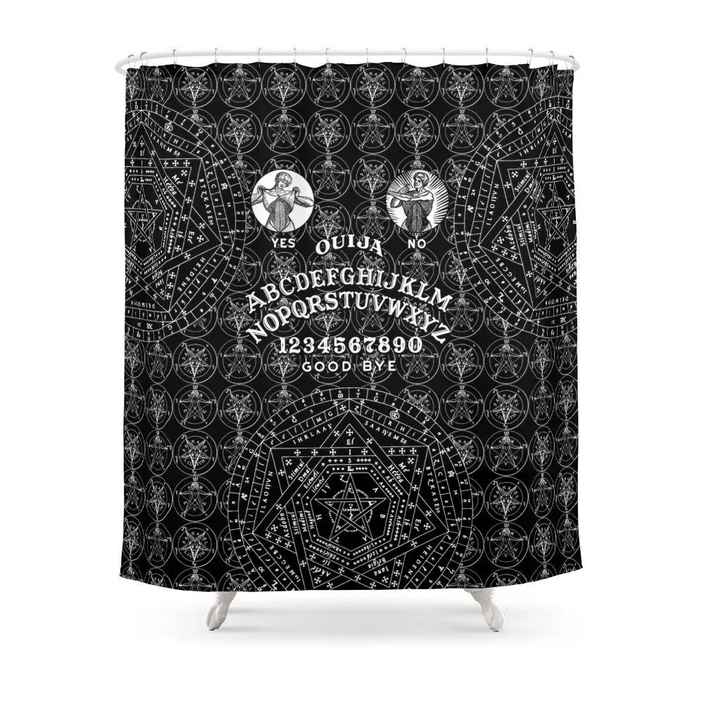 OUIJA набор занавесок для душа ванной Шторка с нескользящим напольным ковриком |