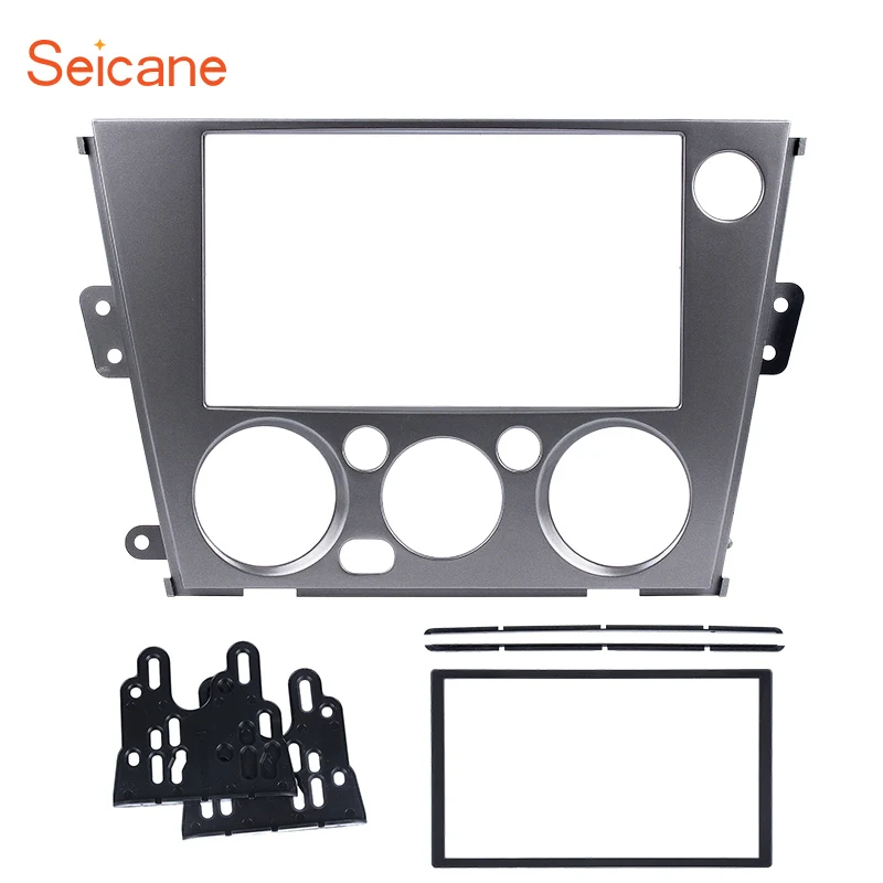 

Seicane Refitting Trim Kit 2Din OEM Car Stereo Plate Fascia Frame For Subaru Legacy/ Outback Left Hand Black