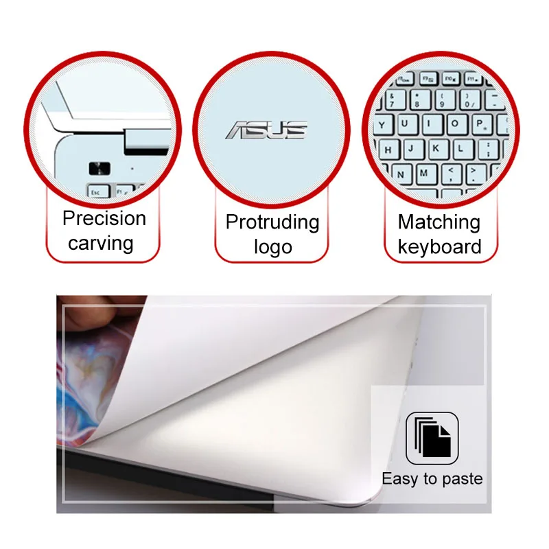 Летучая мышь ноутбук наклейки водонепроницаемый пылезащитный задняя клавиатура крышка экран границы защитная пленка резной логотип для MacBook pro air hp 13