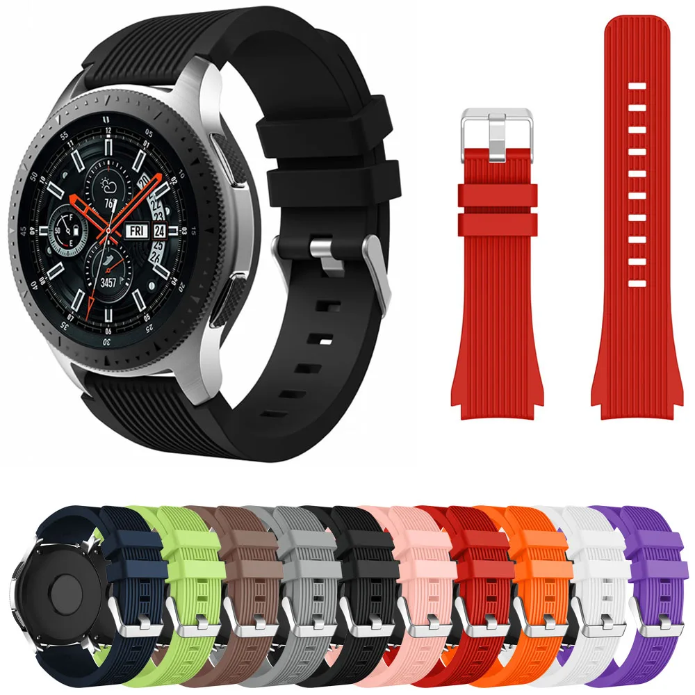 Ремешок силиконовый для Samsung Galaxy Watch 46 мм мягкий сменный резиновый браслет