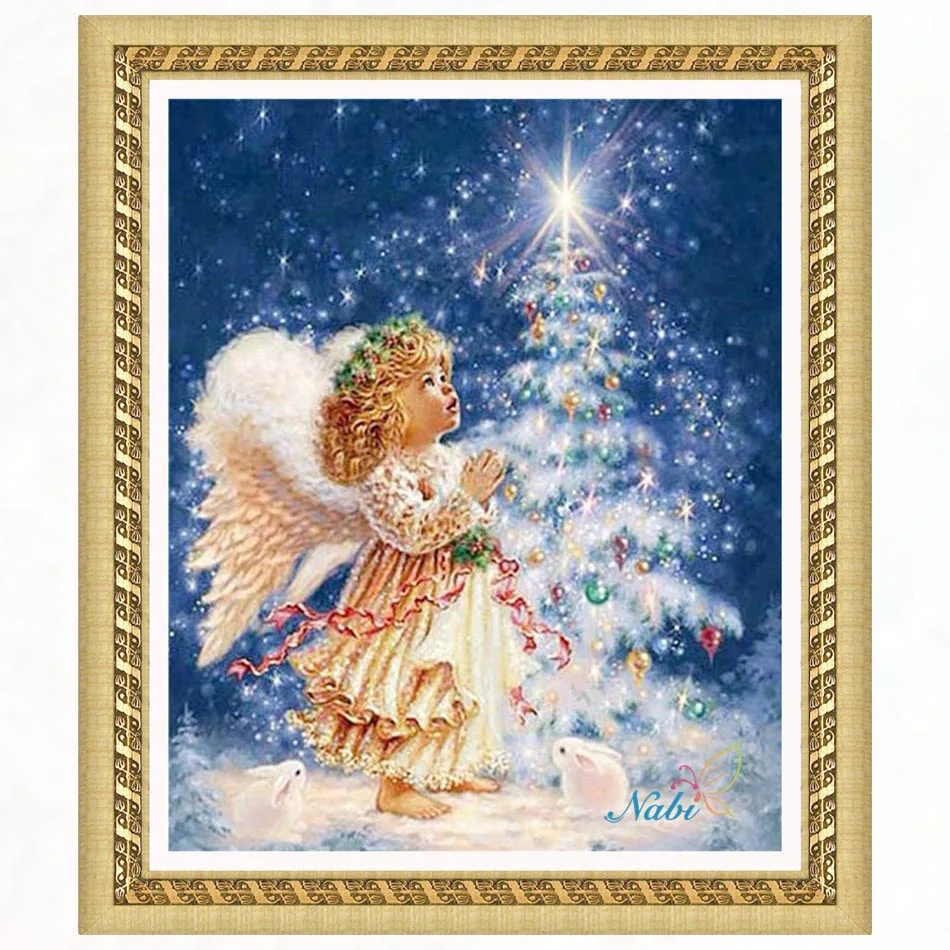 

religion angel fairy Round diamond mosaic painting diamond embroidery cross stitch - 3d diy full rhinestones icons kits 2896R