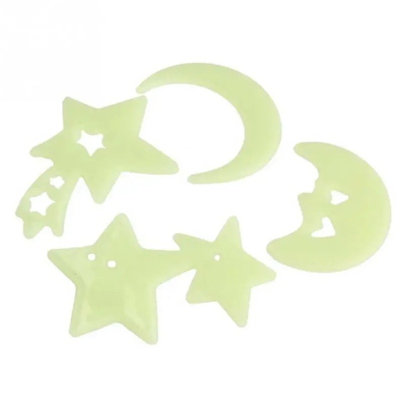 Ночь Светящиеся Настенные стикеры в виде звезд светятся темноте светящиеся