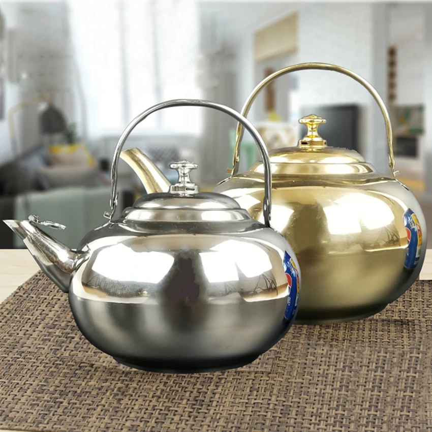0.75/1/1.5/2L Stainless Steel Tea Pot and Coffee Drip Kettle Pot Teapot With Strainer Stainless Steel Kettle Hot Water For Baris 0.75/1/1.5/2L Stainless Steel Tea Pot and Coffee Drip Kettle Pot Teapot With Strainer Stainless Steel Kettle Hot Water For Baris
