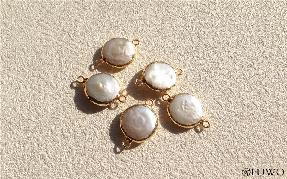 Natural Freshwater Pearl Connector 8