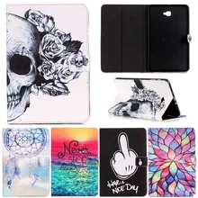 Cartoon Flower Skull Pattern PU Leather Stand Smart Case for Samsung Galaxy Tab A A6 10.1 2016 T585 T580 T580N Gen Tablet Cover Cartoon Flower Skull Pattern PU Leather Stand Smart Case for Samsung Galaxy Tab A A6 10.1 2016 T585 T580 T580N Gen Tablet Cover