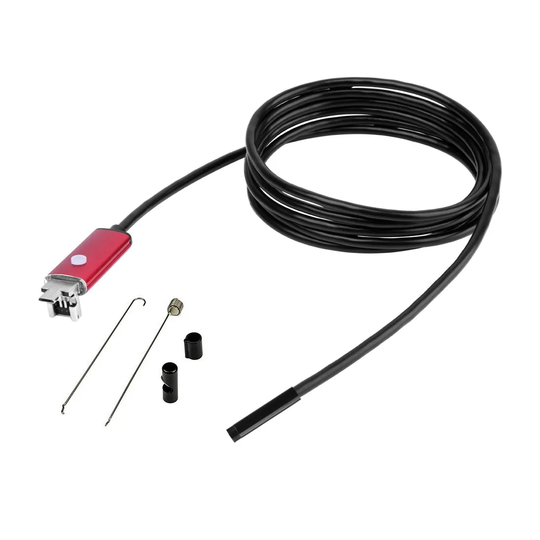 Эндоскоп 2/10 М HD 720P 2 в 1 Micro USB гибкая камера с трубкой змеи Водонепроницаемый подходит для Android ПК бороскоп - Цвет: 2M Red