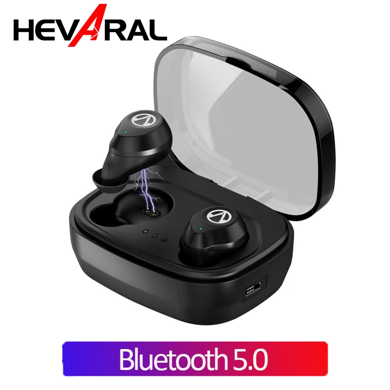 

Hevaral Touch Control Bluetooth V5.0 TWS 5.0 Headsets Noise Cancelling IPX7 True Wireless Earbuds For iphone For Android Phones