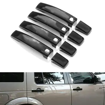 

BBQ@FUKA 8x Black Car Door Handle Cover Trim For 2010-2013 Land Rover LR4 Discovery 4 with Smart Keyhole