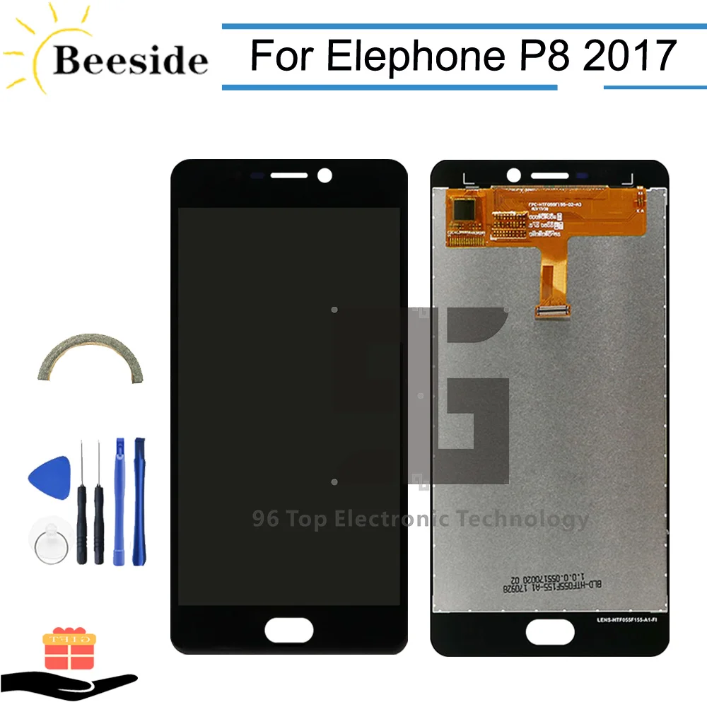 AA + качественный lcd 5 ''для Elephone P8 2017 дисплей кодирующий преобразователь