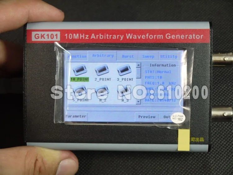 Английская версия черный GK101 цветной lcd сенсорный экран DDS генератор сигналов произвольной формы функция генератор сигналов 80MSa/s 10 МГц