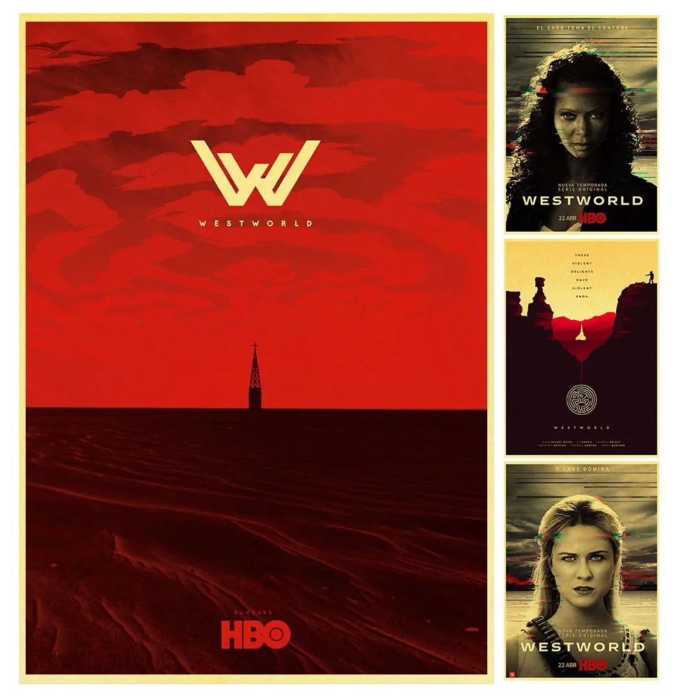 

HBO science fiction series Westworld HIGH QUALITY Retro Poster Vintage poster Wall Decor For Home Bar Cafe