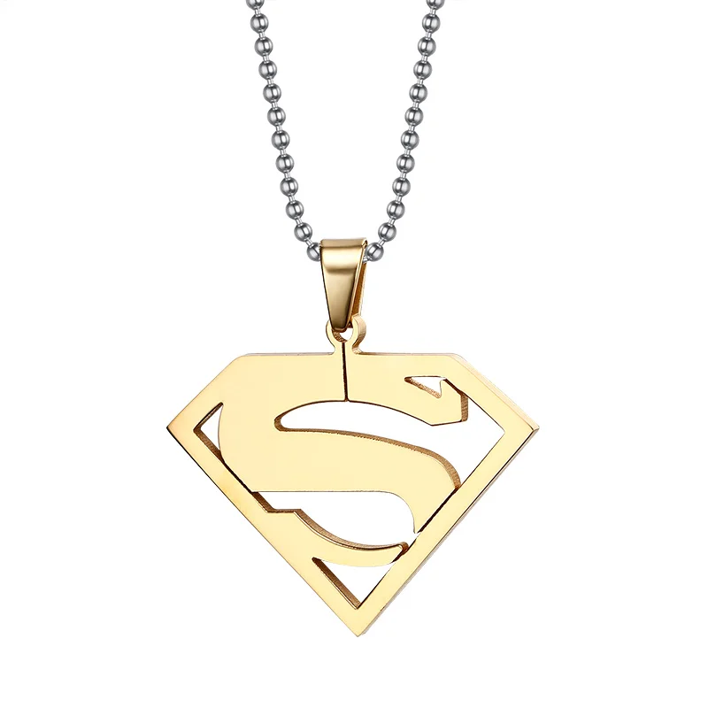 

Stainless Steel Superman Supergirl Pendant Necklaces - Silver, Gold