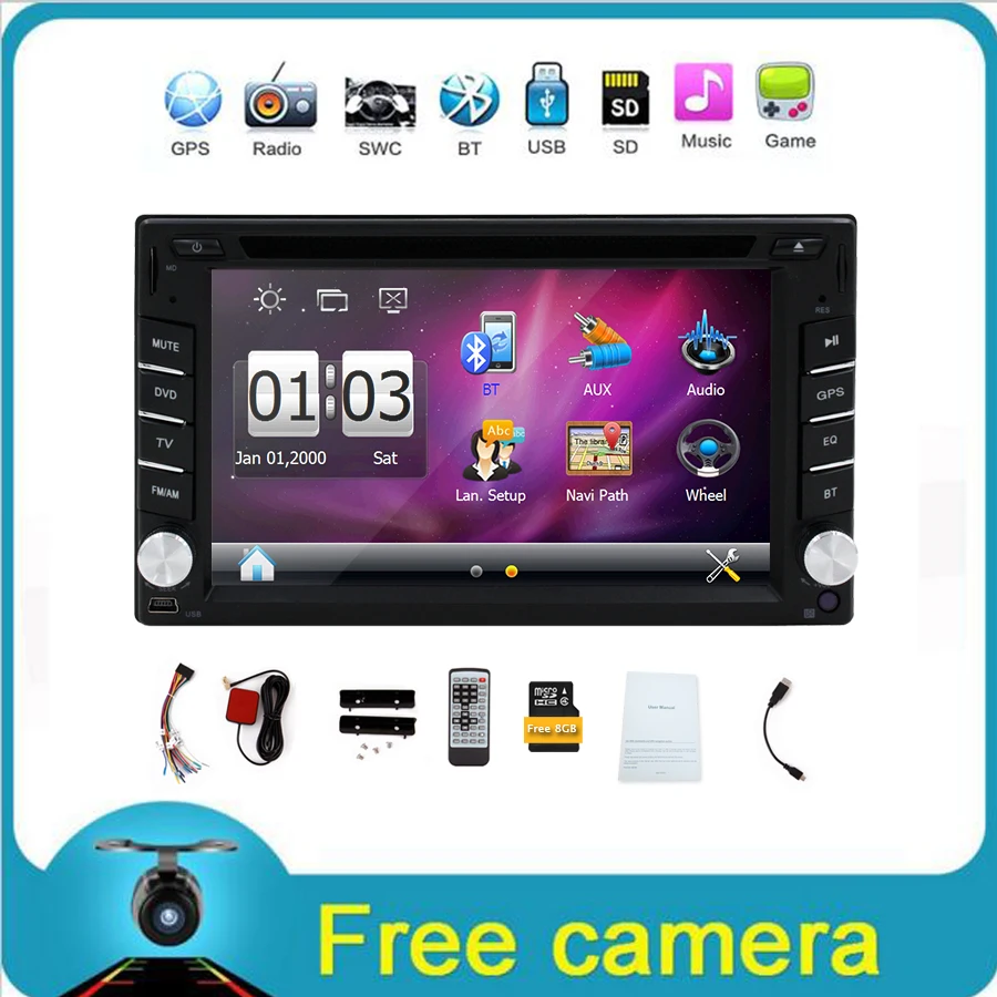  2 din radio car dvd player gps navigator tape recorder autoradio cassette player for car radio steering-wheel car multimedia gps 