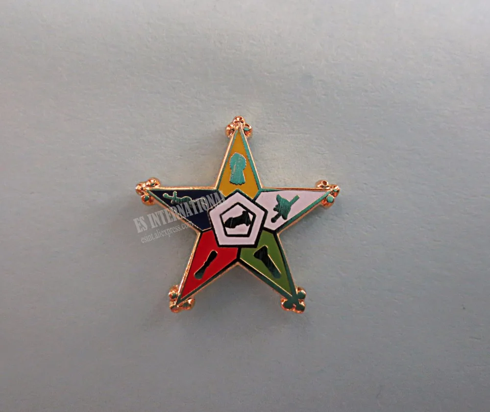 

wholesale Masonic Lapel Pins Badge Mason Freemason MLP32 order of eastern star size 1.4cm