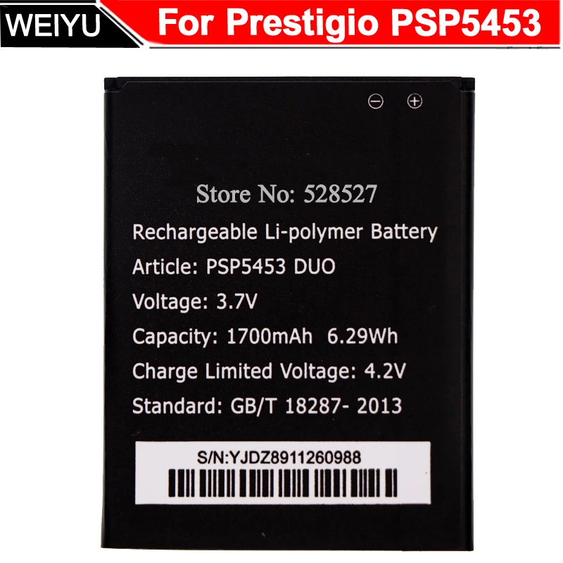 

For Prestigio PSP5453 DUO 5453 Battery 1700mah Accumulator